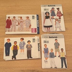 Vintage Uncut Butterick Sewing Patterns for Kids